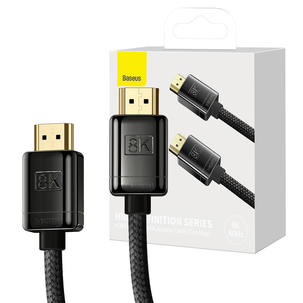 Baseus High Definition Series HDMI 8K to HDMI 8K Adapter Cable 2M-Black