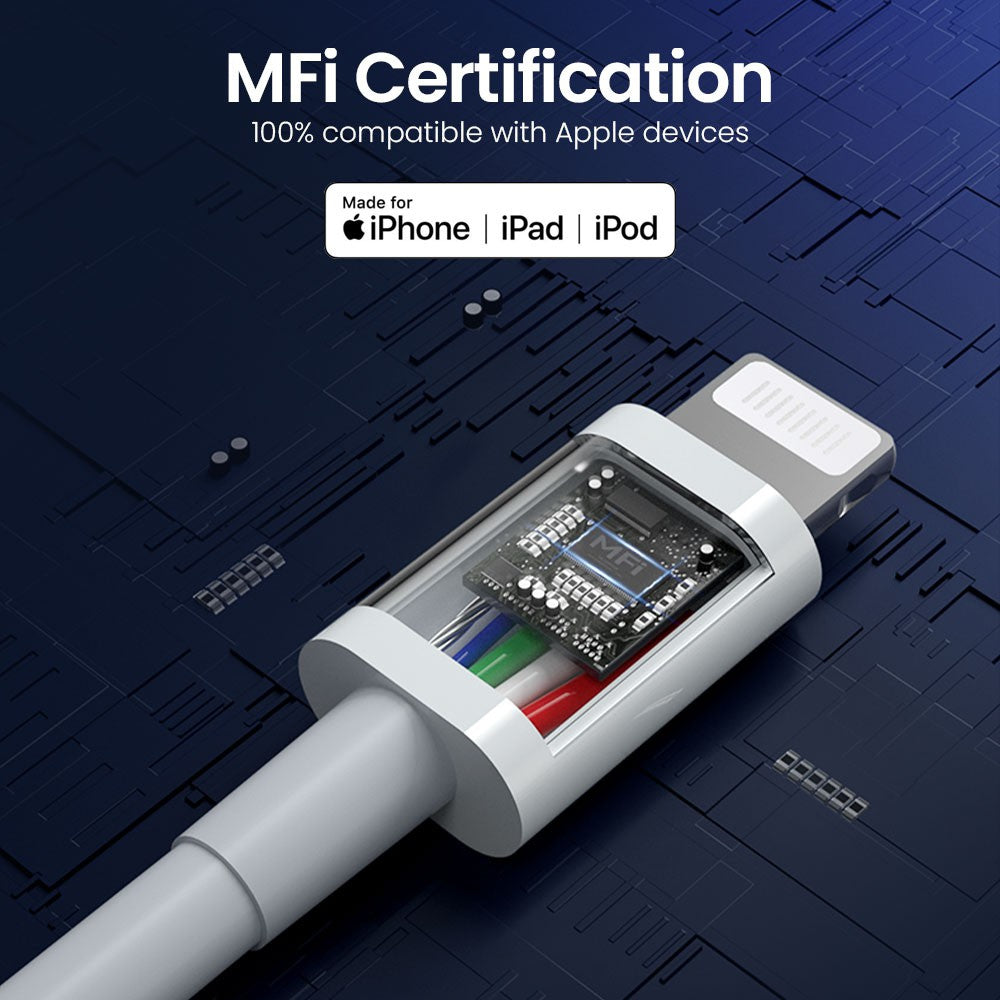 MOVE SPEED 3A USB-A to Lightning Charging Cable 1.2m (YSUCM02-AL12)-White